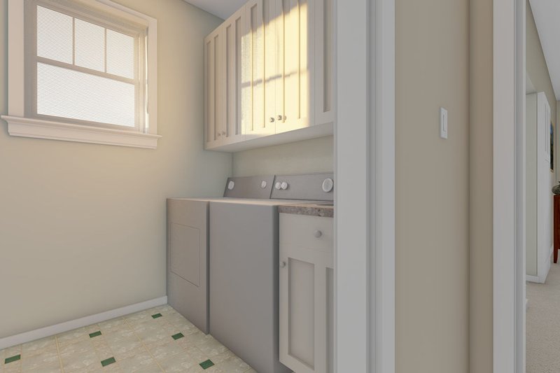 Dream House Plan - Interior - Laundry for Farmhouse House Plan #126-241 - 4 bed, 3 bath