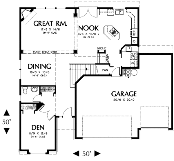 Home Plan - Traditional Floor Plan - Main Floor Plan #48-322
