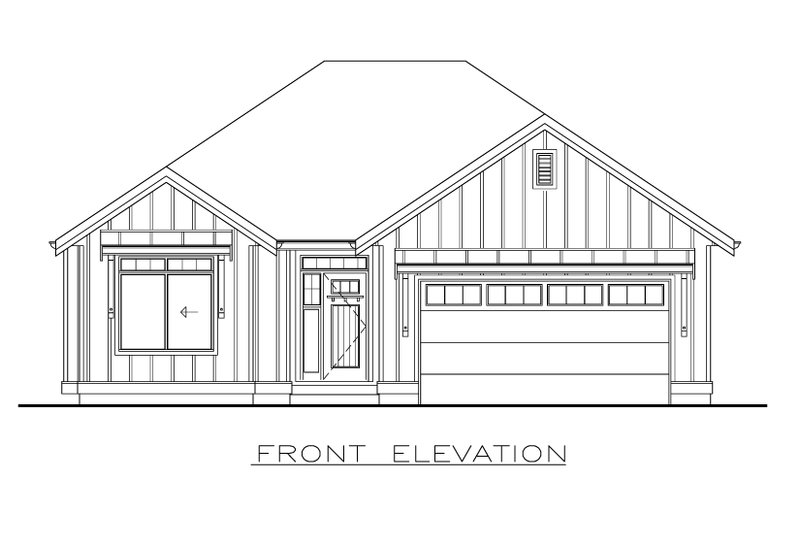 Home Plan - Exterior - Front Elevation 3 for Farmhouse House Plan #1100-85 - 3 bed, 2 bath