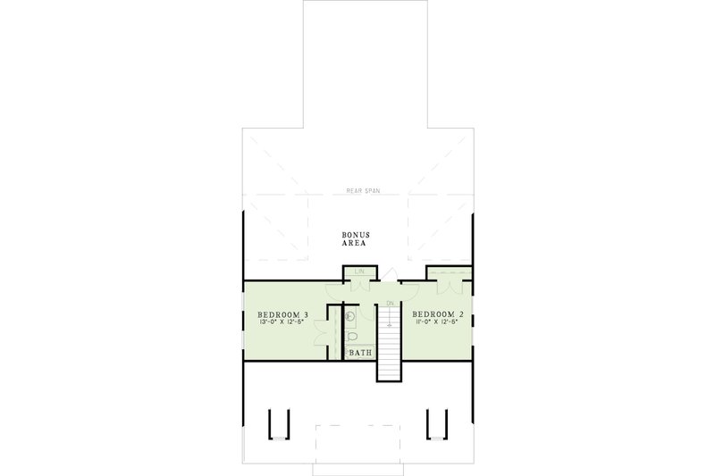 Architectural House Design - Floor Plan - Upper Floor for Country House Plan #17-2867 - 3 bed, 2.5 bath