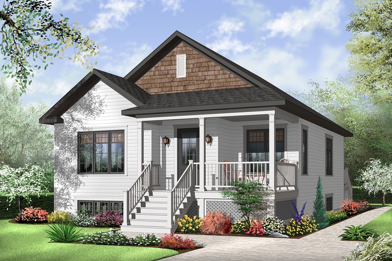 House Plan Design - Exterior - Front Elevation 4 for Country House Plan #23-2377 - 2 bed, 1 bath