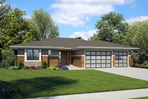 Ranch Exterior - Front Elevation Plan #48-927
