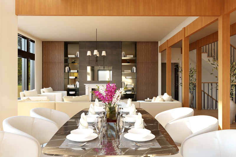 Architectural House Design - Interior - Dining Room for Craftsman House Plan #1064-346 - 3 bed, 3.5 bath