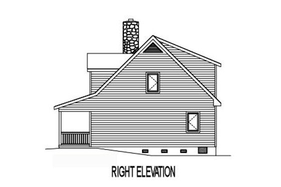 Exterior - Other Elevation 1 for Cottage House Plan #22-218 - 3 bed, 2.5 bath