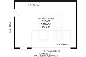 Floor Plan - Main Floor for Contemporary House Plan #932-1075, 0 bath