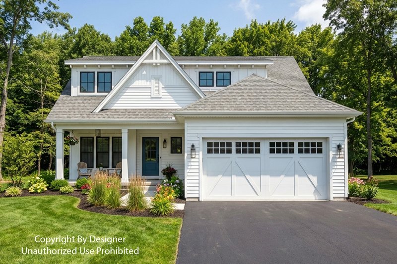 House Blueprint - Exterior - Front Elevation 2 for Farmhouse House Plan #51-1528 - 3 bed, 2.5 bath