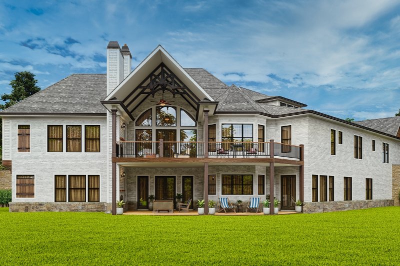 Home Plan - Exterior - Rear Elevation 1 for Craftsman House Plan #54-729 - 4 bed, 4 bath