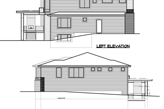 Exterior - Other Elevation 1 for Contemporary House Plan #1066-56 - 5 bed, 5.5 bath