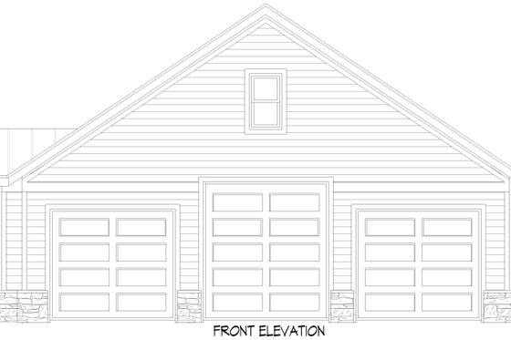 Exterior - Front Elevation 3 for Craftsman House Plan #932-1112, 0 bath