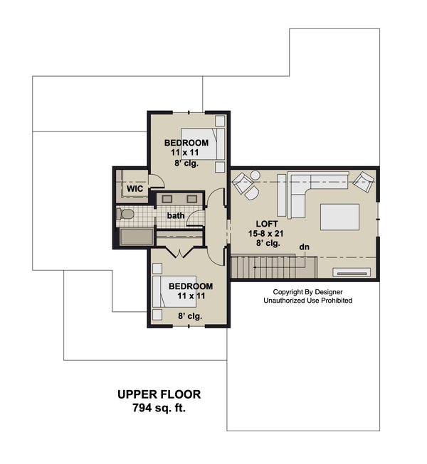 Home Plan - Farmhouse Floor Plan - Upper Floor Plan #51-1412