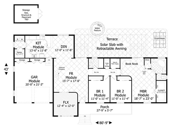 Craftsman Floor Plan - Main Floor Plan #56-637