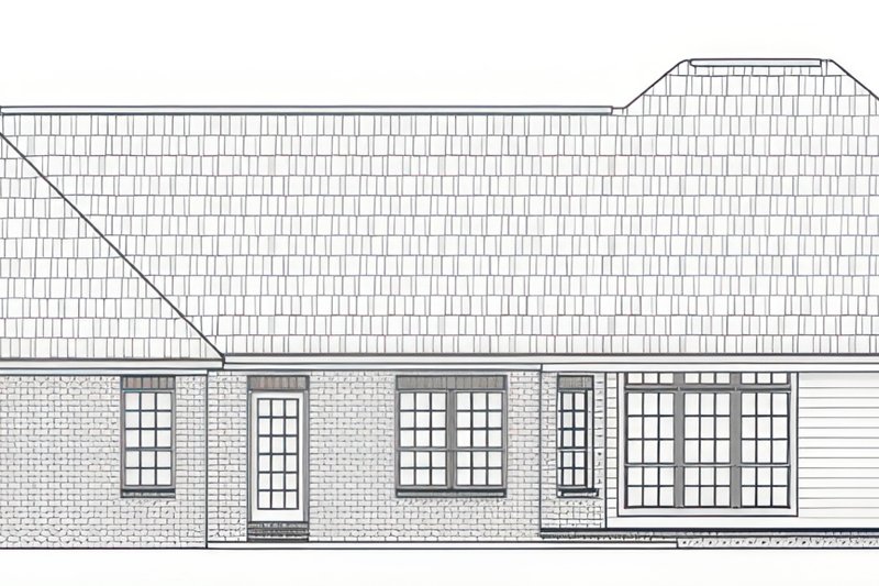 Architectural House Design - Exterior - Rear Elevation for European House Plan #21-665 - 3 bed, 2.5 bath