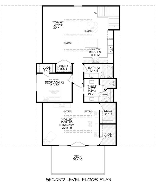 Dream House Plan - Floor Plan - Upper Floor for Country House Plan #932-1408 - 2 bed, 3 bath