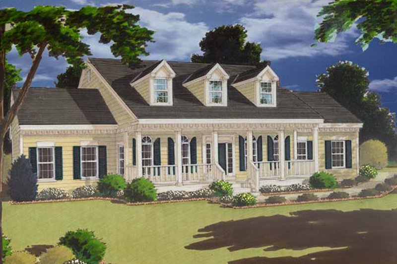 Architectural House Design - Colonial Exterior - Front Elevation Plan #3-262