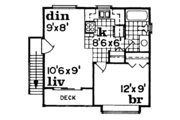 Bungalow Style House Plan - 1 Beds 1 Baths 484 Sq/Ft Plan #47-510 