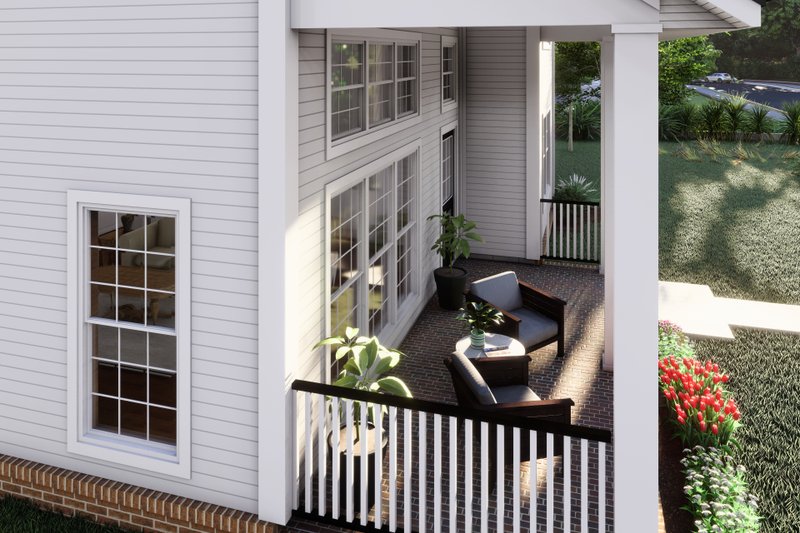 Home Plan - Exterior - Covered Porch for Cottage House Plan #513-2228 - 4 bed, 2.5 bath