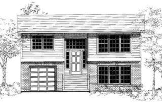 Exterior - Front Elevation for Traditional House Plan #303-336 - 3 bed, 2 bath