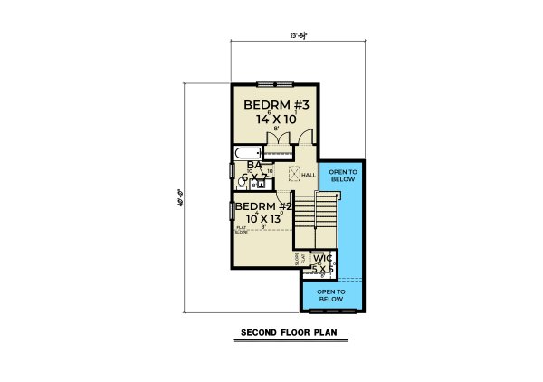 Farmhouse Floor Plan - Upper Floor Plan #1070-171
