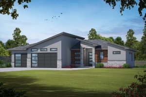 Modern Exterior - Front Elevation Plan #20-2498