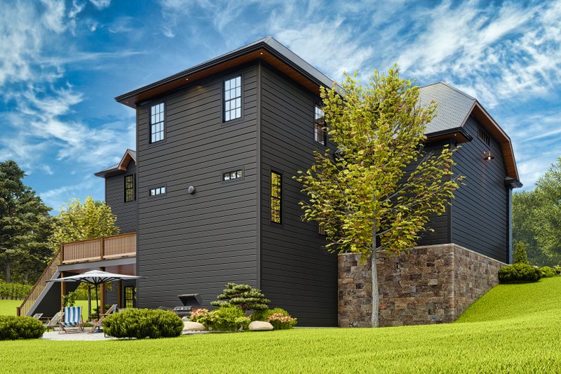 House Plan Design - Exterior - Rear Elevation 1 for Craftsman House Plan #54-726 - 5 bed, 3 bath