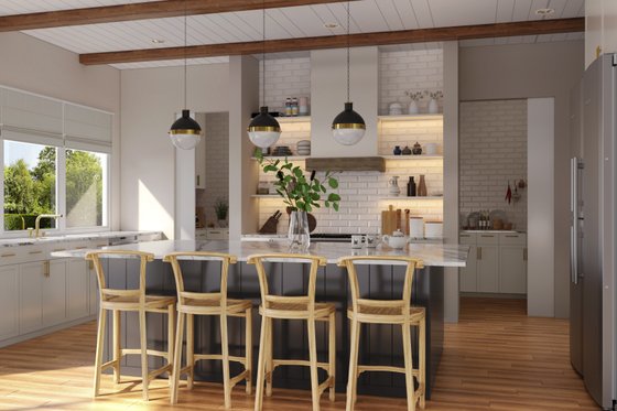 Interior - Kitchen for Farmhouse House Plan #1070-191 - 3 bed, 2.5 bath