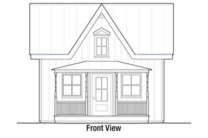 Exterior - Front Elevation 3 for Cottage House Plan #915-12 - 1 bed, 1 bath