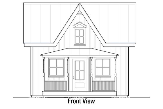 Exterior - Front Elevation 3 for Cottage House Plan #915-12 - 1 bed, 1 bath