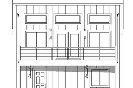 Exterior - Rear Elevation for Contemporary House Plan #932-181 - 3 bed, 2 bath