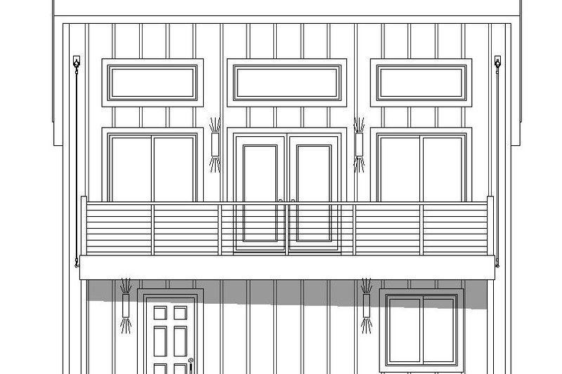 Home Plan - Exterior - Rear Elevation for Contemporary House Plan #932-181 - 3 bed, 2 bath