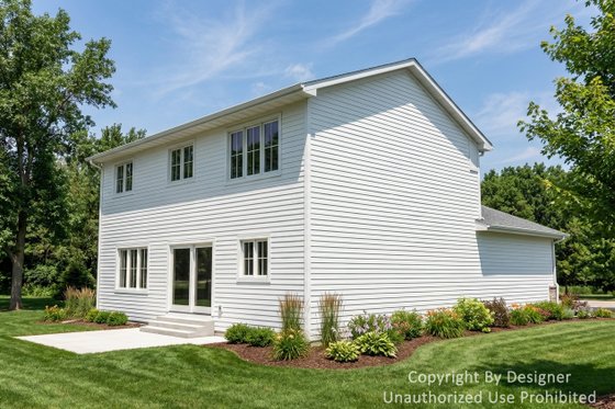 Exterior - Rear Elevation 1 for Farmhouse House Plan #51-1526 - 4 bed, 2.5 bath
