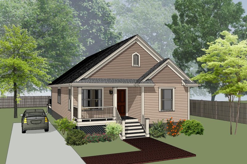 House Blueprint - Farmhouse Exterior - Front Elevation Plan #79-336