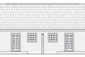 Exterior - Rear Elevation for Country House Plan #21-634 - 2 bed, 2 bath