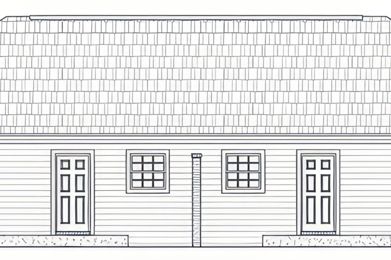 Architectural House Design - Exterior - Rear Elevation for Country House Plan #21-634 - 2 bed, 2 bath