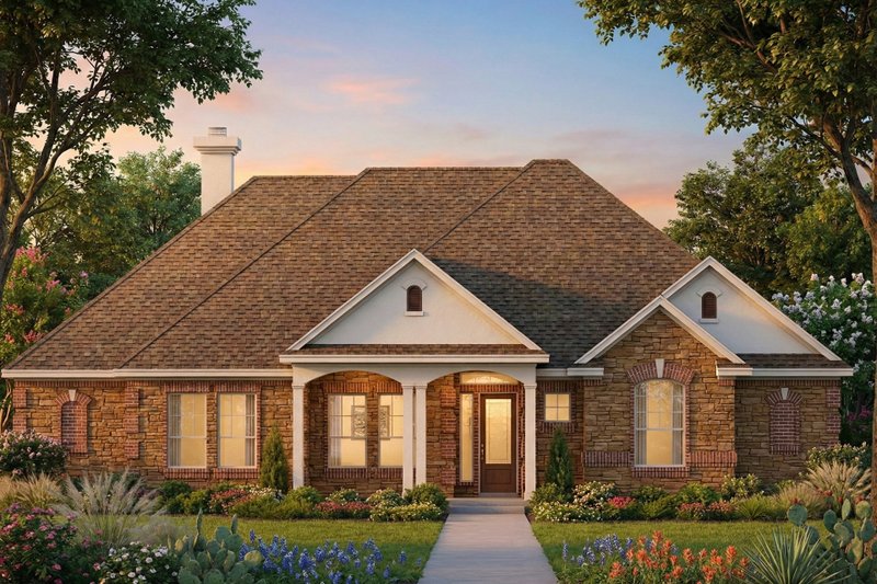 Traditional Style House Plan - 4 Beds 2 Baths 2115 Sq/Ft Plan #80-118 Exterior