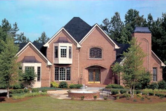 Exterior - Front Elevation for European House Plan #312-492 - 4 bed, 3.5 bath
