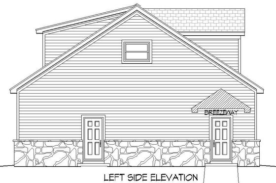 Exterior - Other Elevation for Country House Plan #932-152, 1 bath