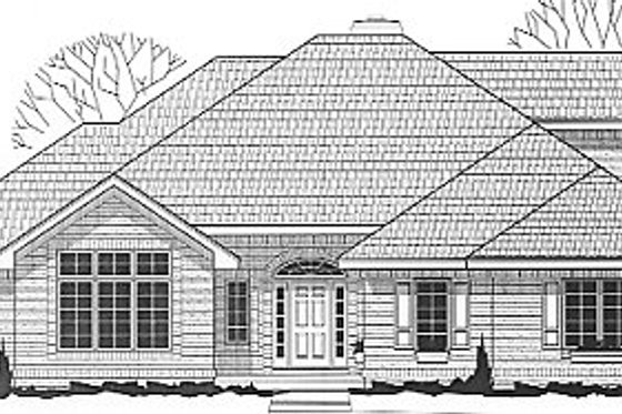 Exterior - Front Elevation for Traditional House Plan #67-723 - 3 bed, 2 bath
