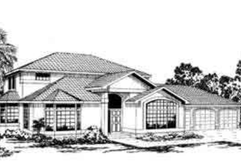 House Design - Mediterranean Exterior - Front Elevation Plan #124-231