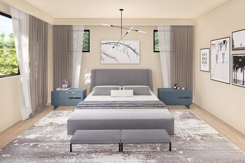 Home Plan - Interior - Master Bedroom for Traditional House Plan #124-1403 - 3 bed, 2 bath