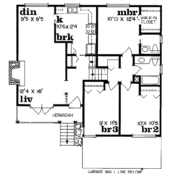 Traditional Floor Plan - Main Floor Plan #47-124
