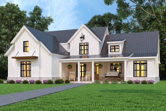 Exterior - Other Elevation for Farmhouse House Plan #119-436 - 3 bed, 2.5 bath