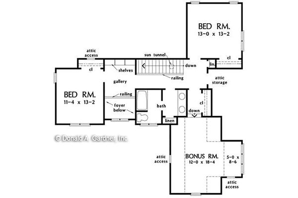 Home Plan - Craftsman Floor Plan - Upper Floor Plan #929-1082
