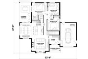 European Style House Plan - 2 Beds 1 Baths 1096 Sq/Ft Plan #23-1020 