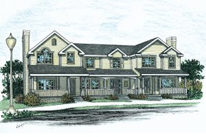 Traditional Exterior - Front Elevation Plan #20-402
