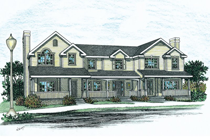 Traditional Style House Plan - 3 Beds 2.5 Baths 4063 Sq/Ft Plan #20-402 Exterior