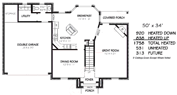 European Floor Plan - Main Floor Plan #424-226
