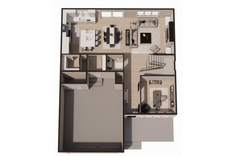 Architectural House Design - Floor Plan - Main Floor 1 for Craftsman House Plan #51-1525 - 3 bed, 2.5 bath
