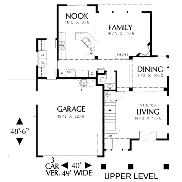 Home Plan - Craftsman Floor Plan - Main Floor Plan #48-174