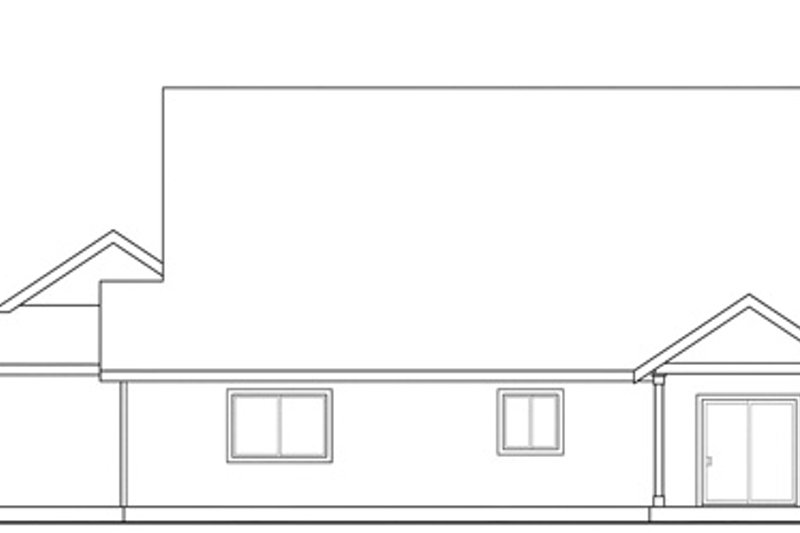 Home Plan - Exterior - Rear Elevation for Craftsman House Plan #124-845 - 4 bed, 3.5 bath