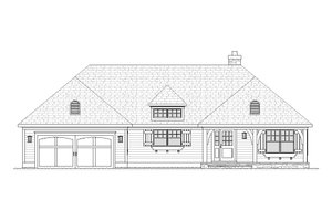 Exterior - Front Elevation 3 for Traditional House Plan #901-46 - 4 bed, 3.5 bath